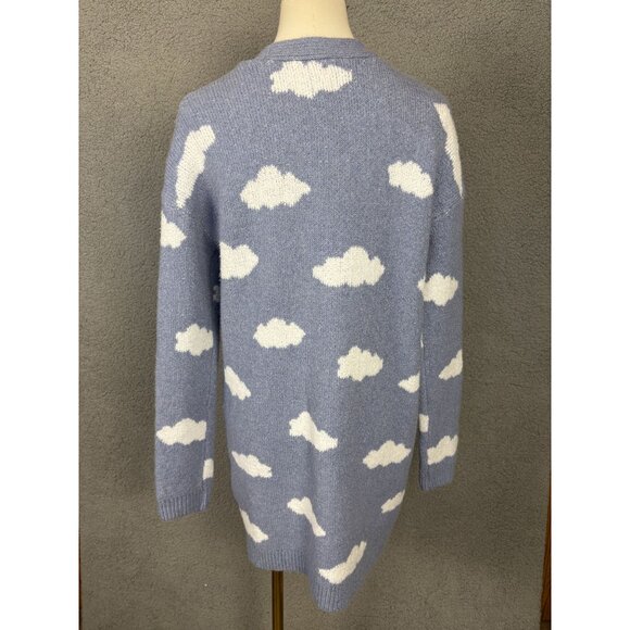 Hippie Rose Juniors' Open-Front Long Cardigan Blue Cloud Size Small NWT's - Picture 5 of 8
